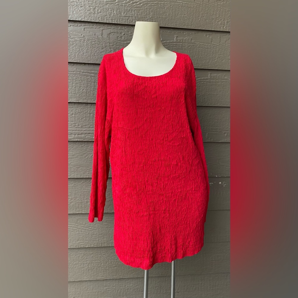 Vintage Timely Trends Red Women’s blouse top tunic Holiday Valentine Day size 16